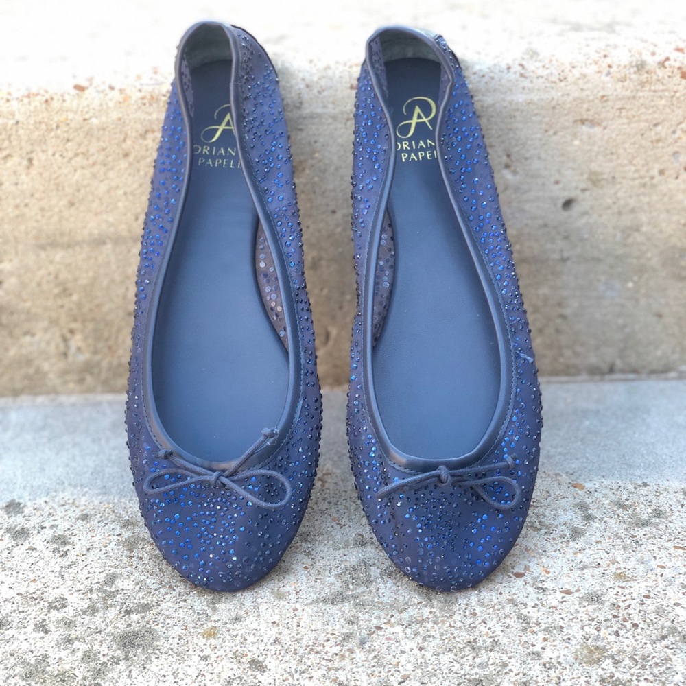 Adrianna Papeli Ballet Blue Flats - Picture 2 of 7
